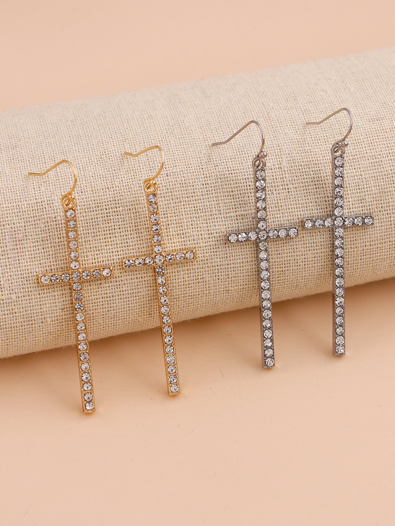 Stylish Retro Alloy Cross Earrings for Women by Planderful - Vienna Verve Collection