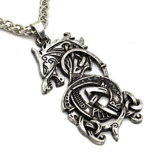 Norse Legacy Viking Animal Pendant Necklace for Men