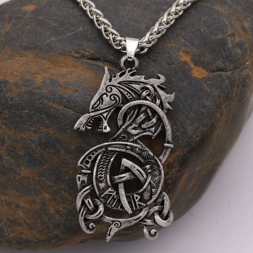 Norse Legacy Viking Animal Pendant Necklace for Men