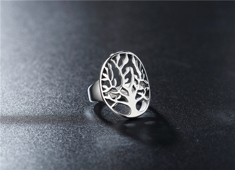 Vintage Tree of Life Titanium Steel Ring