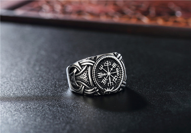 Nordic Viking Titanium Steel Men's Ring