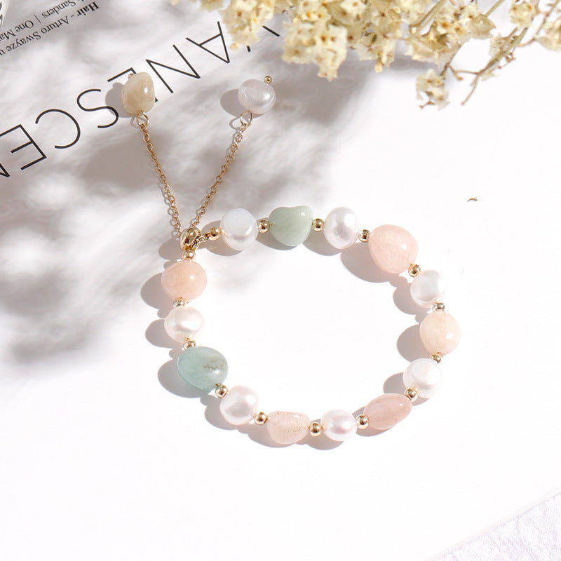 Fortune's Favor Blue Aventurine and Freshwater Pearl Bracelet for Women