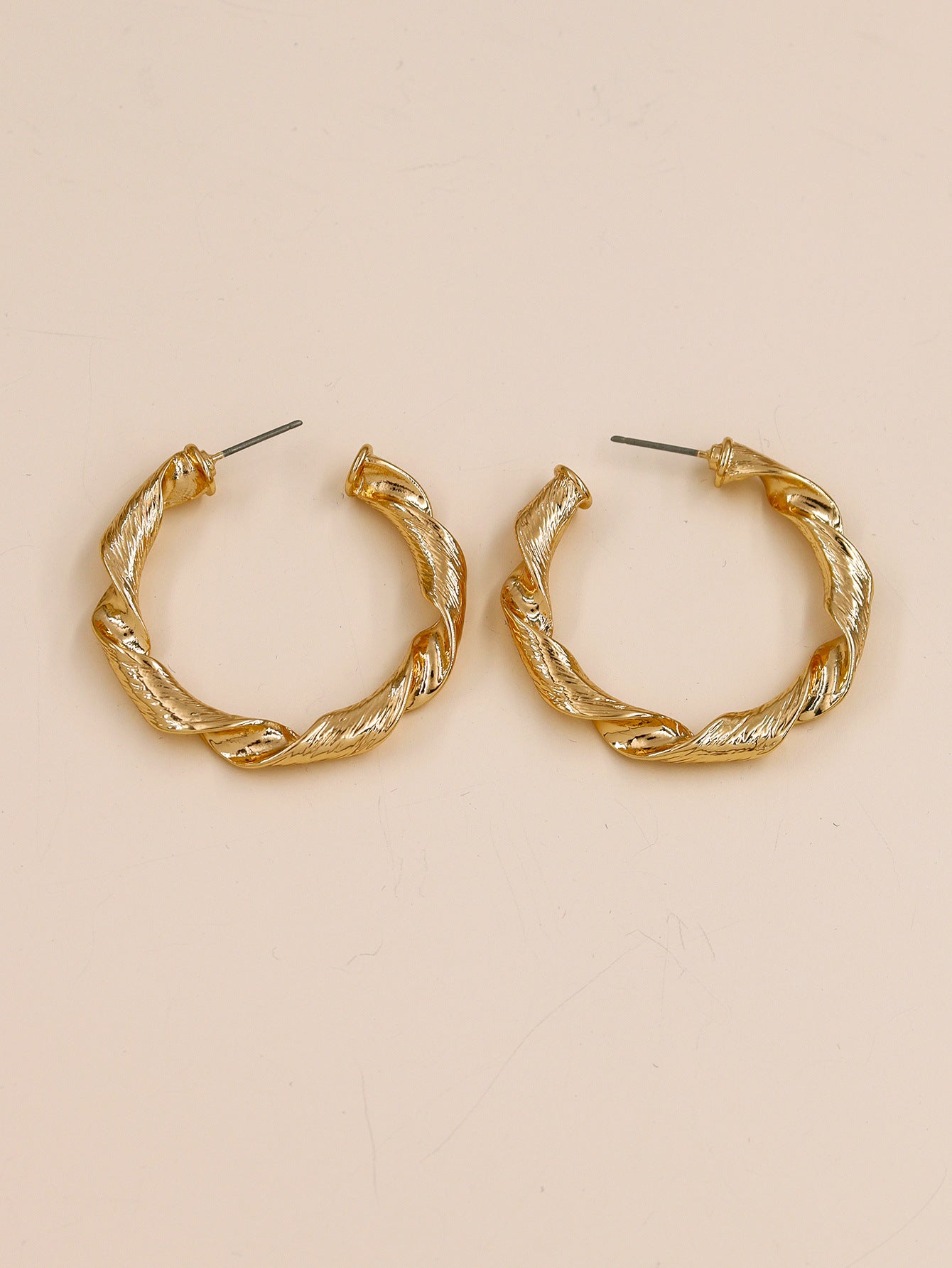 Elegant C-shaped Metal Earrings from Vienna Verve Collection