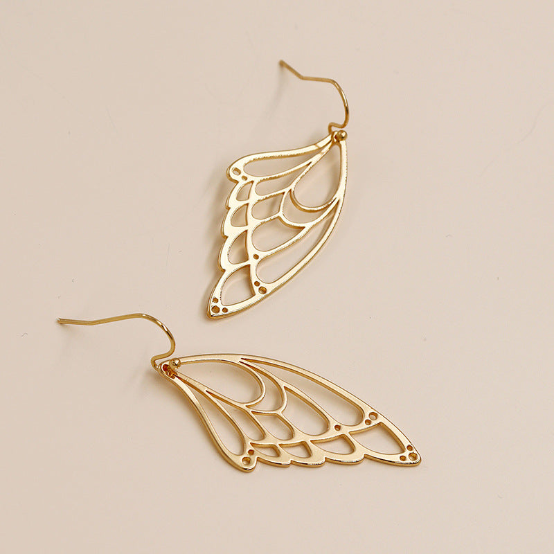 Metallic Butterfly Wing Earrings - Elegant Cross-border Jewelry for Trendsetters