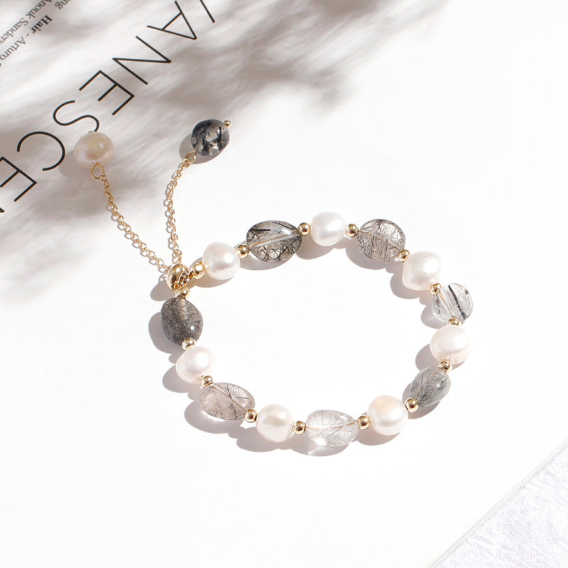 Fortune's Favor Blue Aventurine and Freshwater Pearl Bracelet for Women