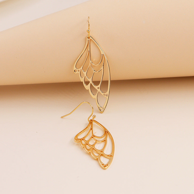 Metallic Butterfly Wing Earrings - Elegant Cross-border Jewelry for Trendsetters