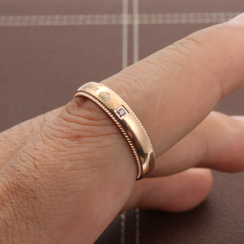 Elegant Titanium Steel Matching Rings - Contemporary Japanese and Korean-Inspired Design for Couples