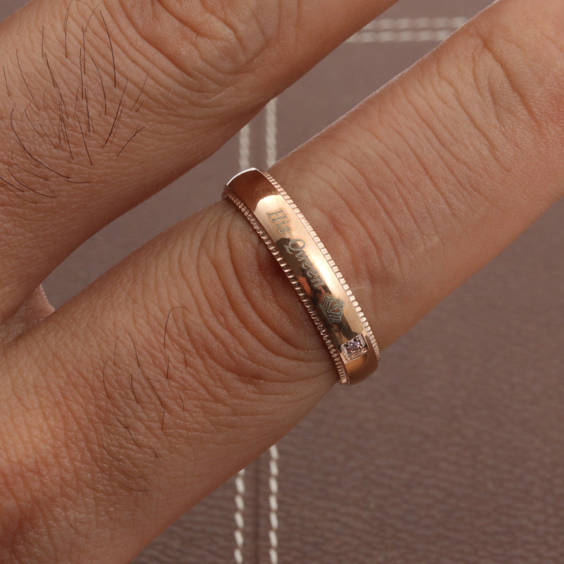 Elegant Titanium Steel Matching Rings - Contemporary Japanese and Korean-Inspired Design for Couples