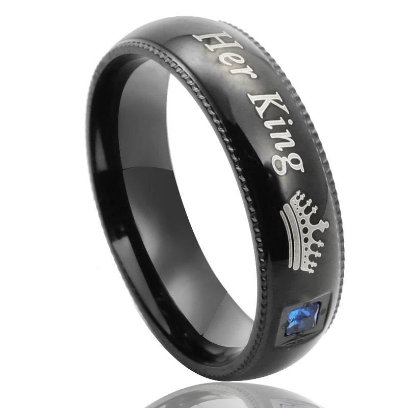 Elegant Titanium Steel Matching Rings - Contemporary Japanese and Korean-Inspired Design for Couples