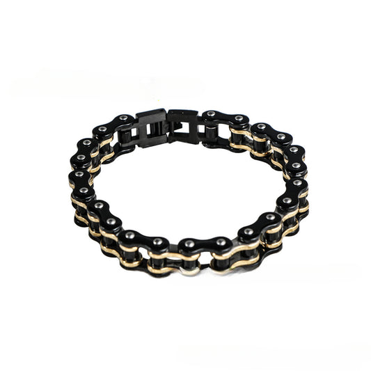 Personalized Men's Bicycle Chain Bracelet - Trendy Stainless Steel Jewelry for the Modern Man