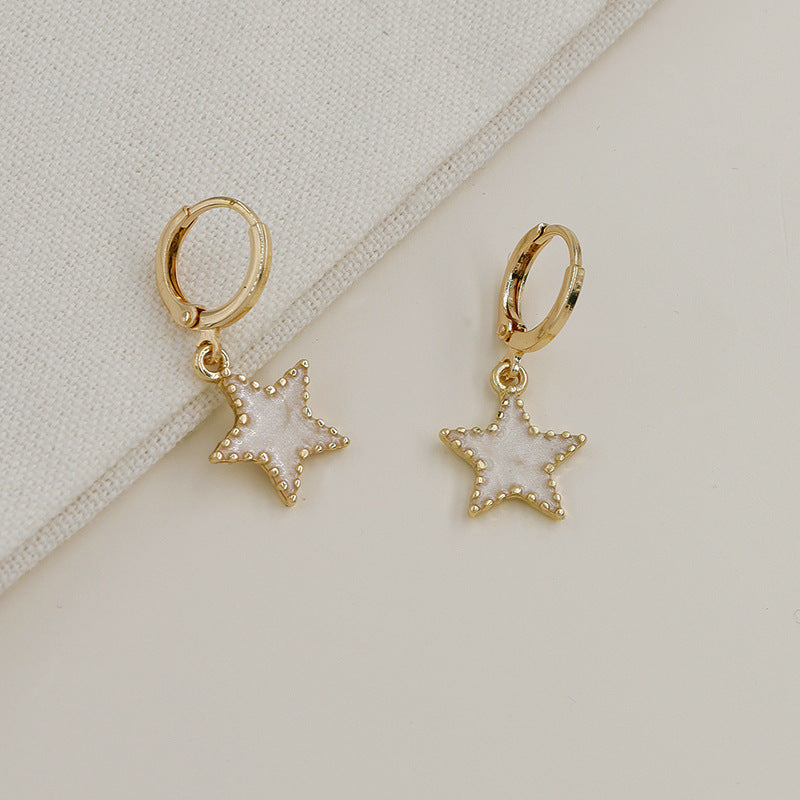 Starry Night Elegance Metal Earrings