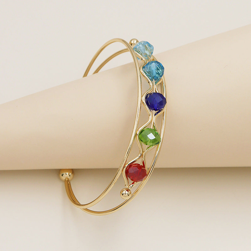 Metallic Charm Bangle Bracelet - Vienna Verve Collection