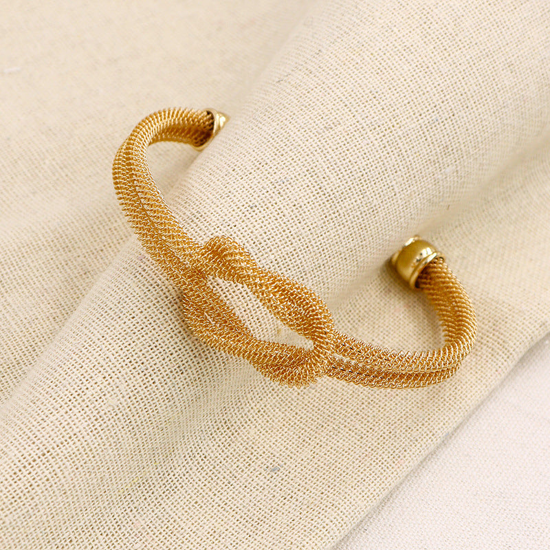 Elastic Metal Texture Bracelet - Vienna Verve Collection