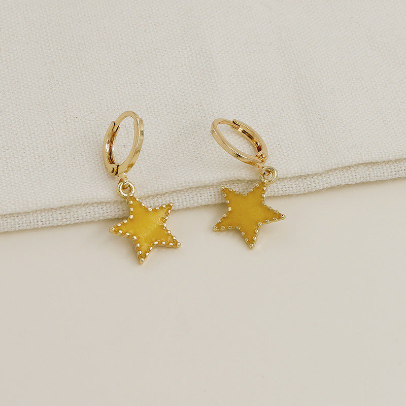 Starry Night Elegance Metal Earrings