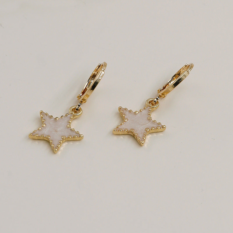 Starry Night Elegance Metal Earrings