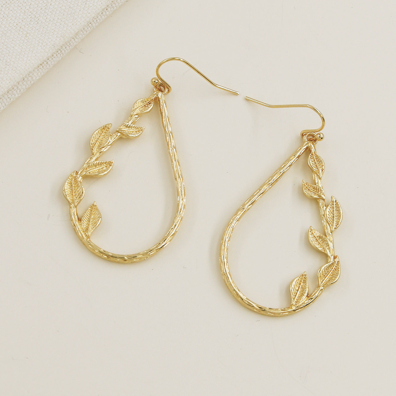 Fashionable Alloy Leaf Dangle Earrings - Elegant Vienna Verve Collection