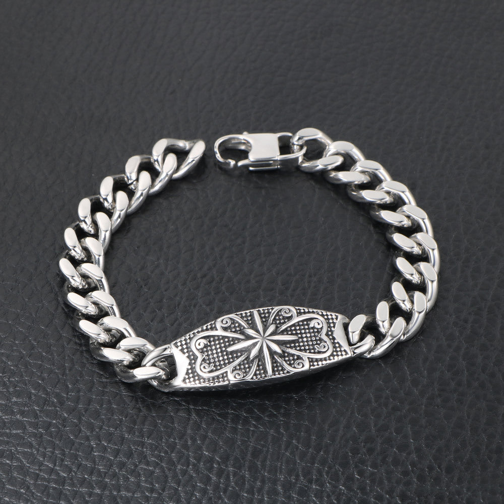 Trendy Octagram Punk Bracelet for Men - Titanium Steel Fashion Accessory