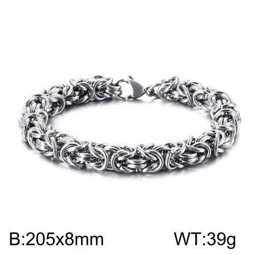 Men's Interlocking Braided Titanium Steel Bracelet - Domineering Stainless Steel Jewelry