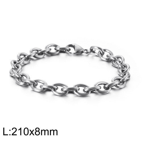 Trendy European and American O-Shaped Hollow Bracelets for Men - Personalized Stainless Steel Jewelry Wholesale