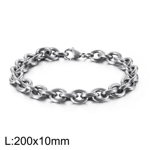 Trendy European and American O-Shaped Hollow Bracelets for Men - Personalized Stainless Steel Jewelry Wholesale