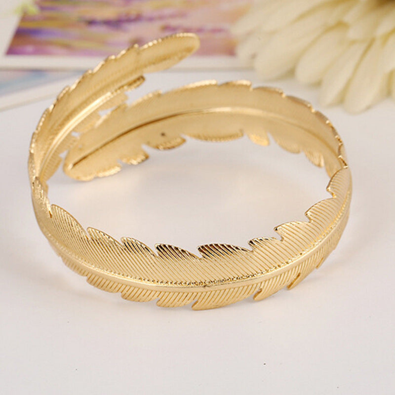 Leafy Metal Armband Bracelet - Edgy European Style Jewellery