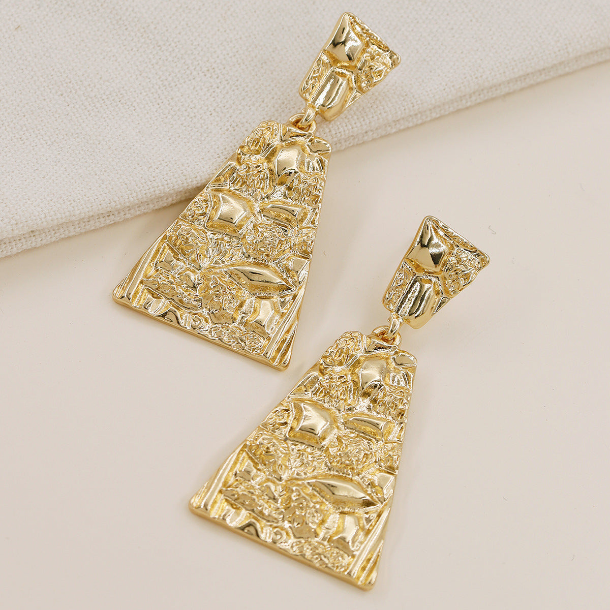 Metallic Cross Border Earrings - Vienna Verve Collection