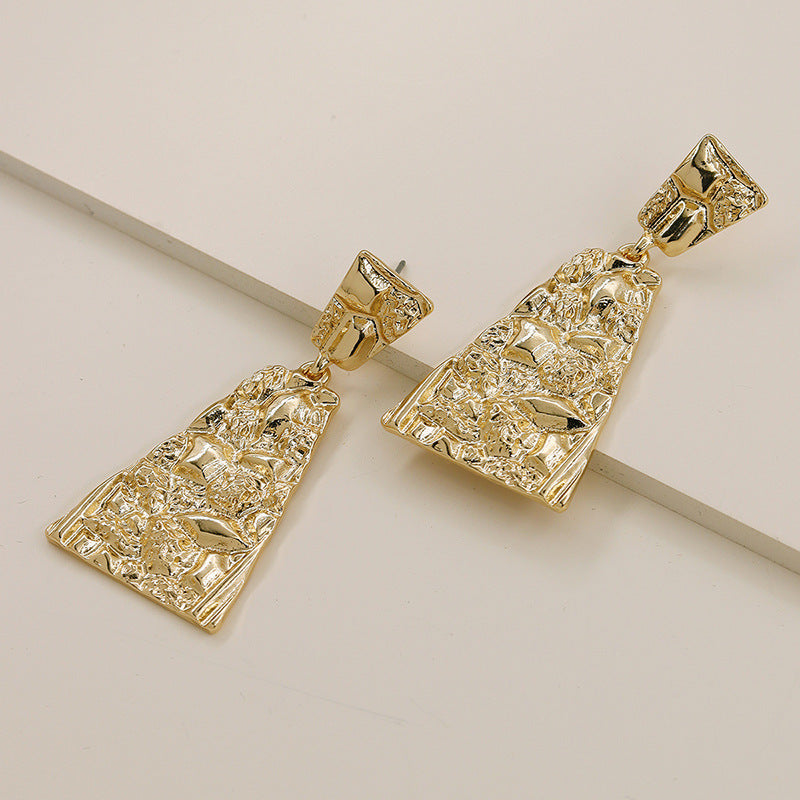 Metallic Cross Border Earrings - Vienna Verve Collection