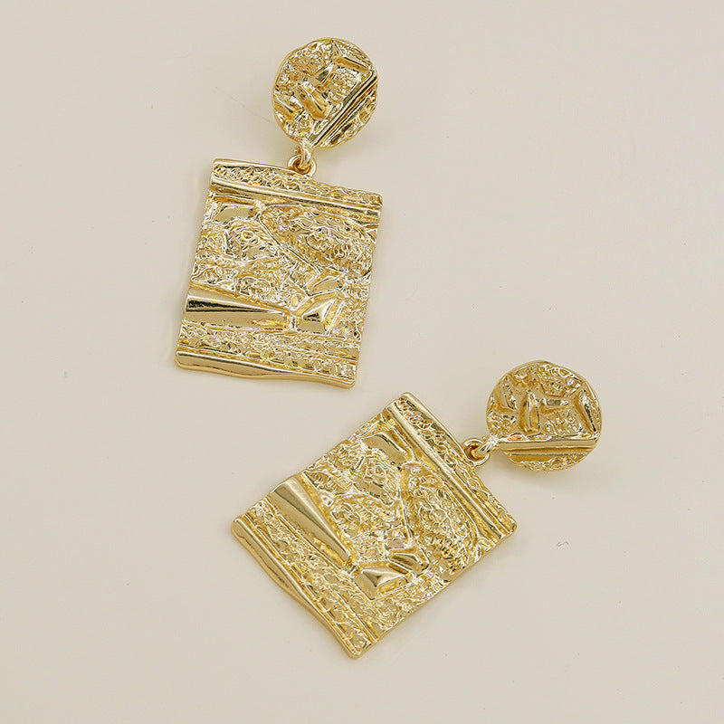 Wholesale Vienna Verve Metal Geometric Earrings for Cross-Border Trade