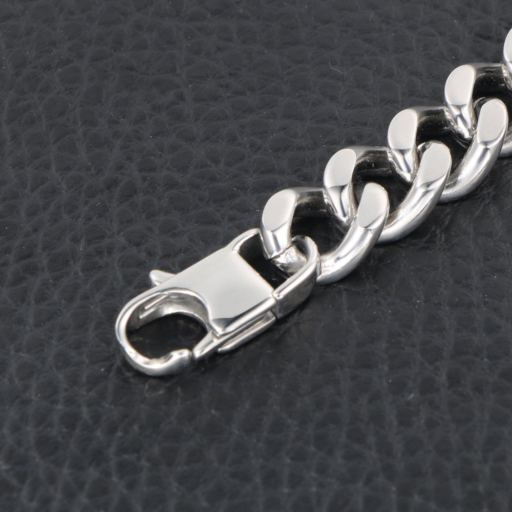 Personalized Rock Hip-Hop Stainless Steel Bracelet for Men - Trendy & Durable Accessory