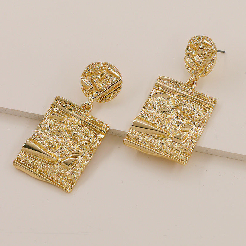 Wholesale Vienna Verve Metal Geometric Earrings for Cross-Border Trade