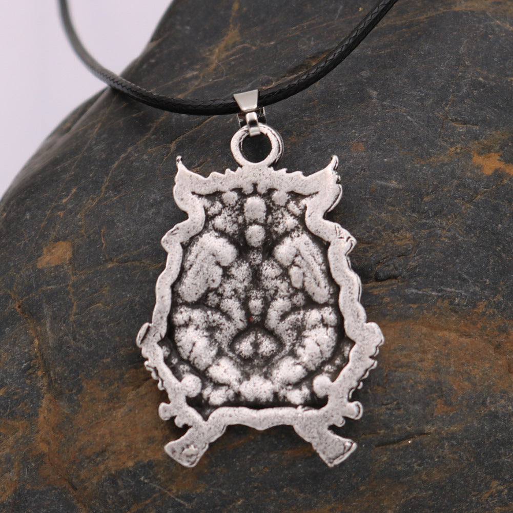 Norse Legacy Wild Boar Necklace with Pirate Amulet Pendants