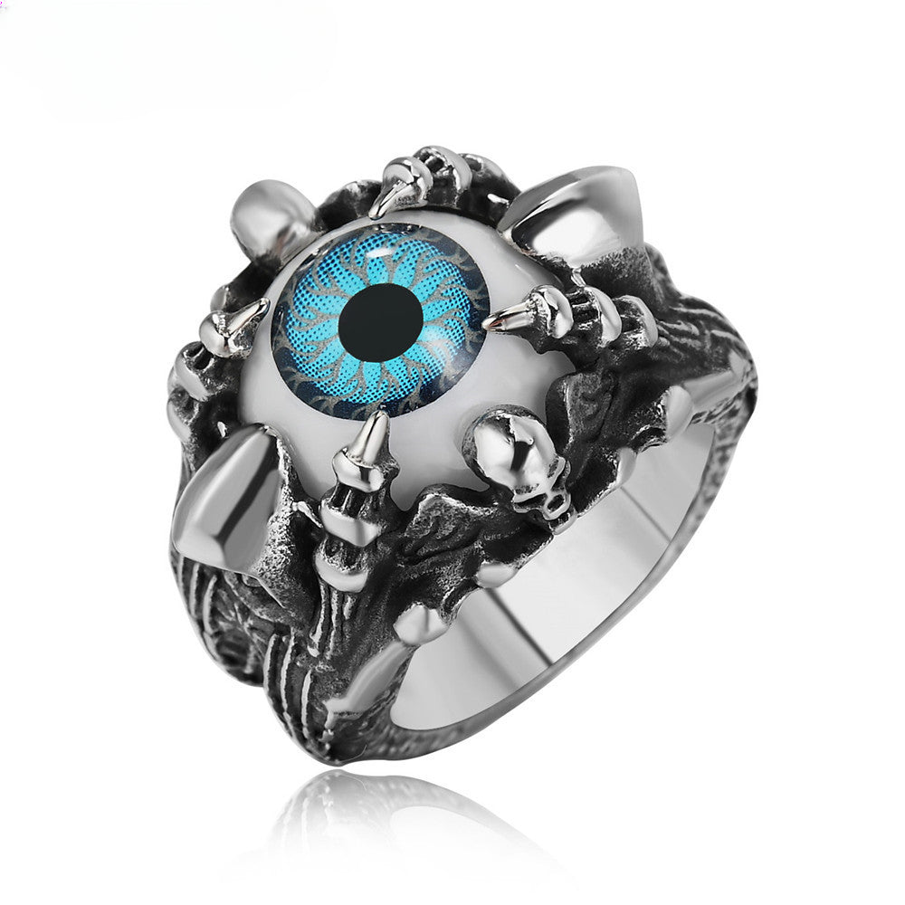 Mechanical Magic Pupil Titanium Steel Ring for Men