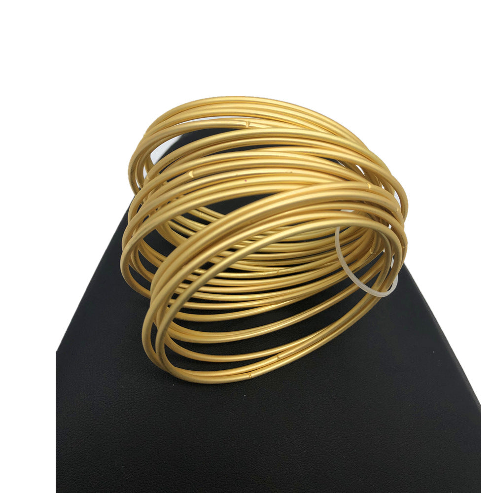 Golden Fusion Multi-layer Punk Bracelet for Stylish Women