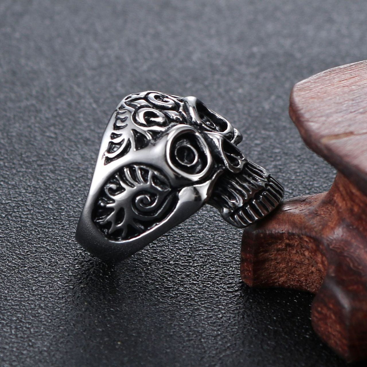 Bold Retro Religious Skull Ring - Men's Fashion Titanium Steel Jewelry