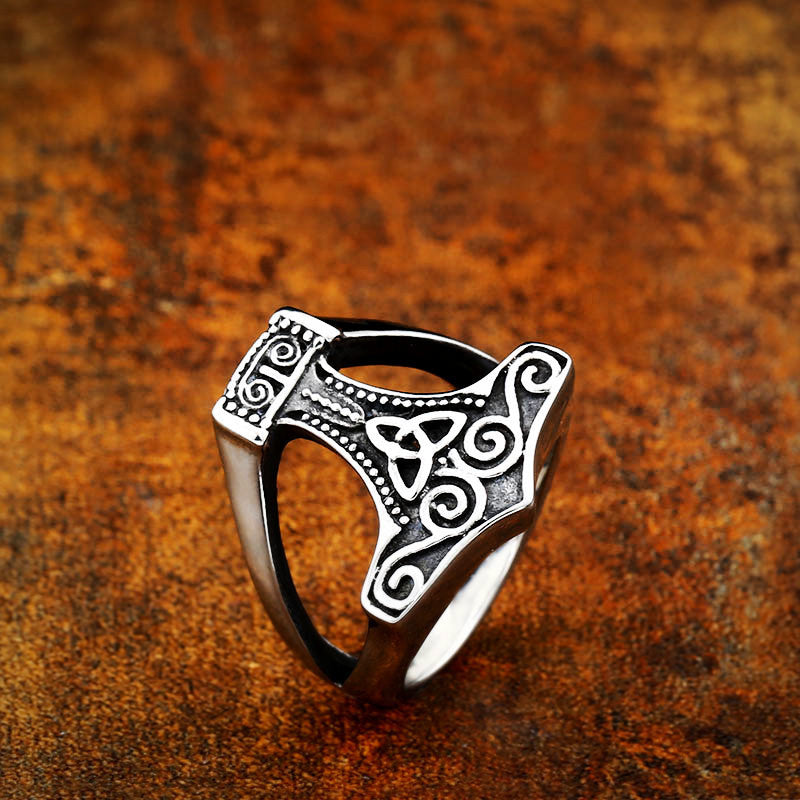 Men's Celtic Knot Stainless Steel Viking Ring - Wholesale Viking Jewelry for Modern Warriors