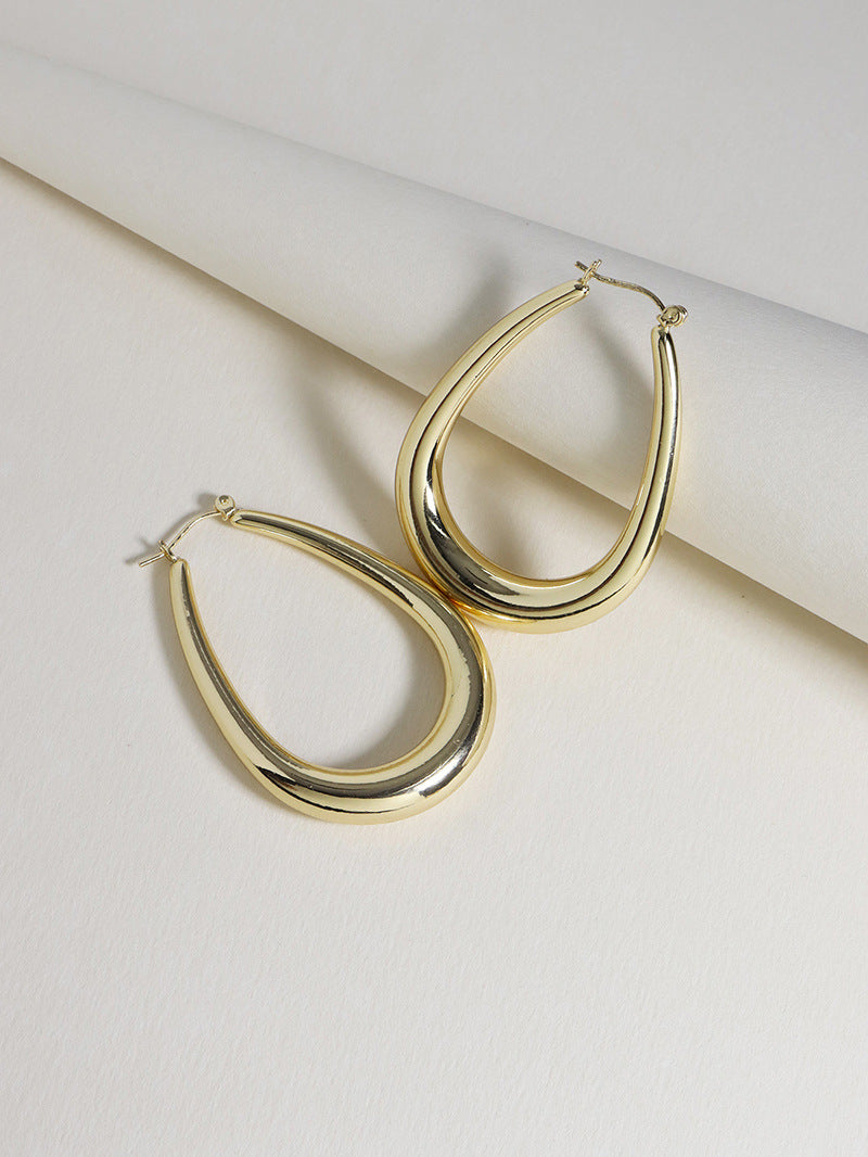 Minimalist Water Drop Alloy Earrings - Vienna Verve Collection