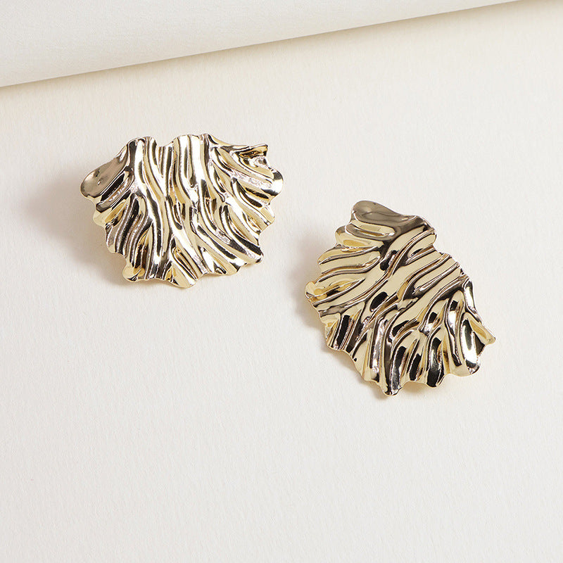 Metallic Opulence Statement Stud Earrings