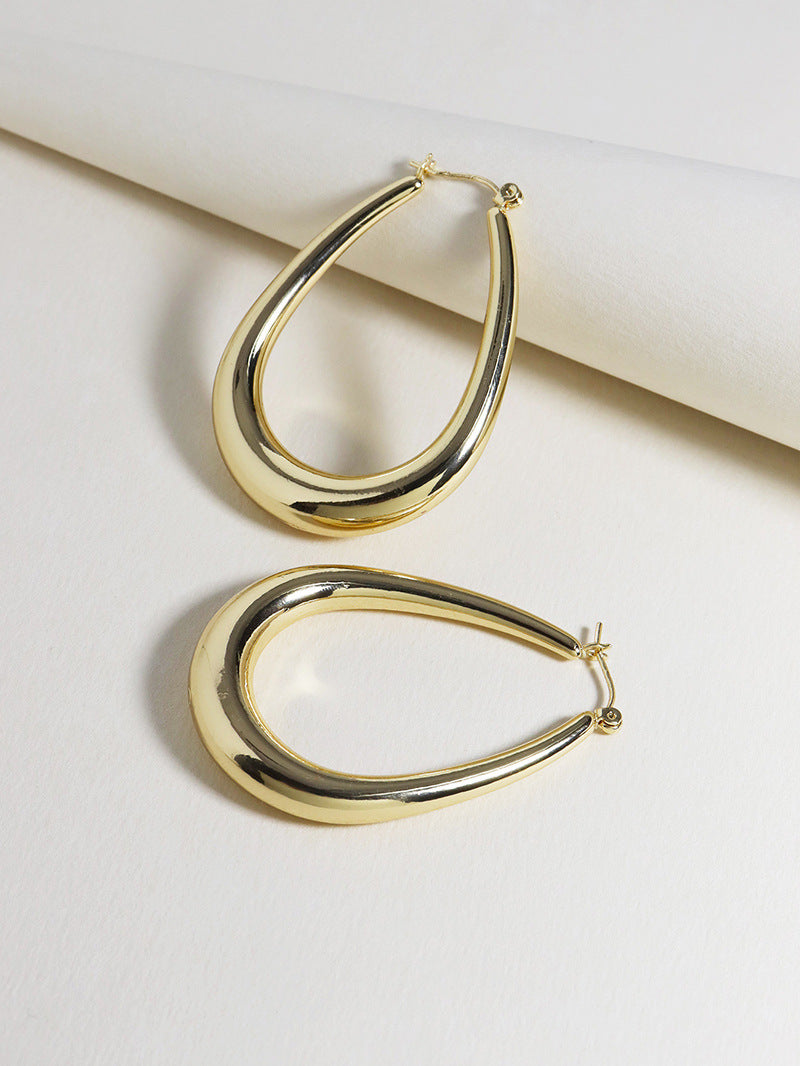 Minimalist Water Drop Alloy Earrings - Vienna Verve Collection