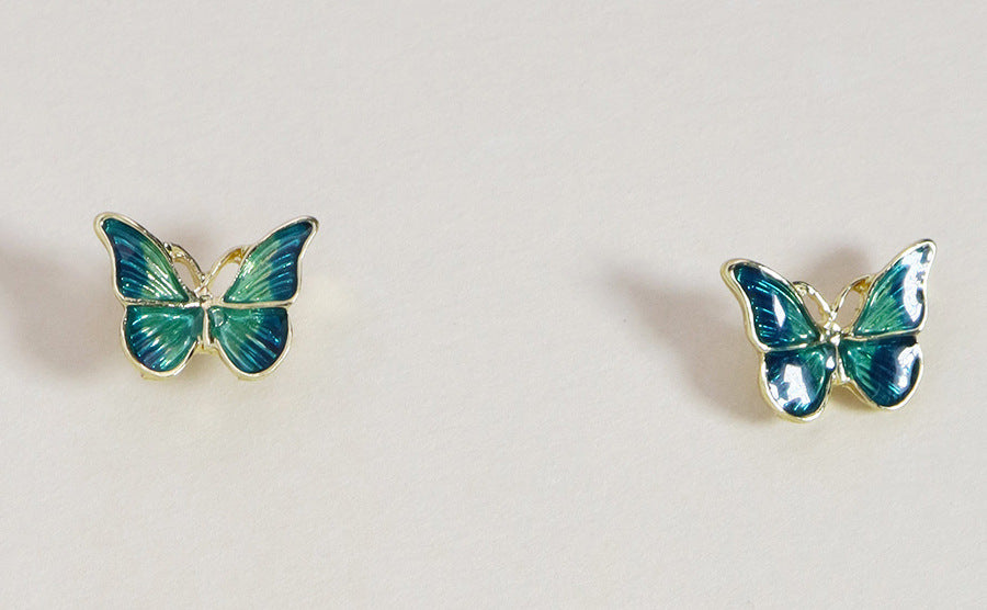 Elegant Vienna Verve Metal Butterfly Earrings with Timeless Charm