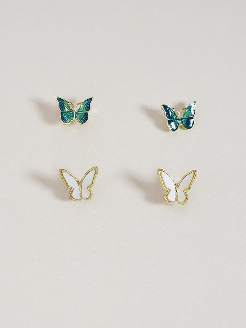 Elegant Vienna Verve Metal Butterfly Earrings with Timeless Charm