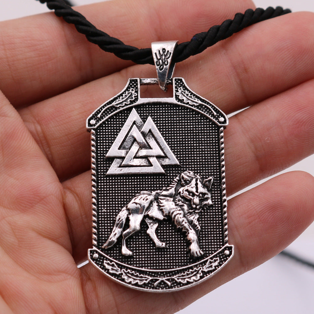 Mythical Viking Wolf Pendant Necklace - European & American Style