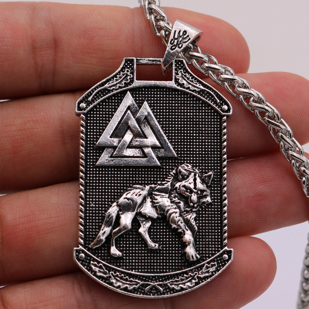 Mythical Viking Wolf Pendant Necklace - European & American Style