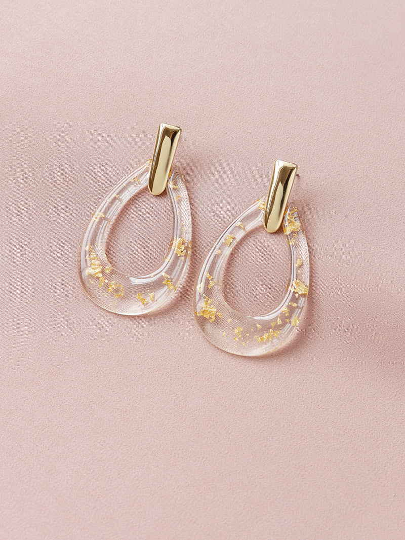 Contemporary Geometric Gold Foil Earrings from Vienna Verve