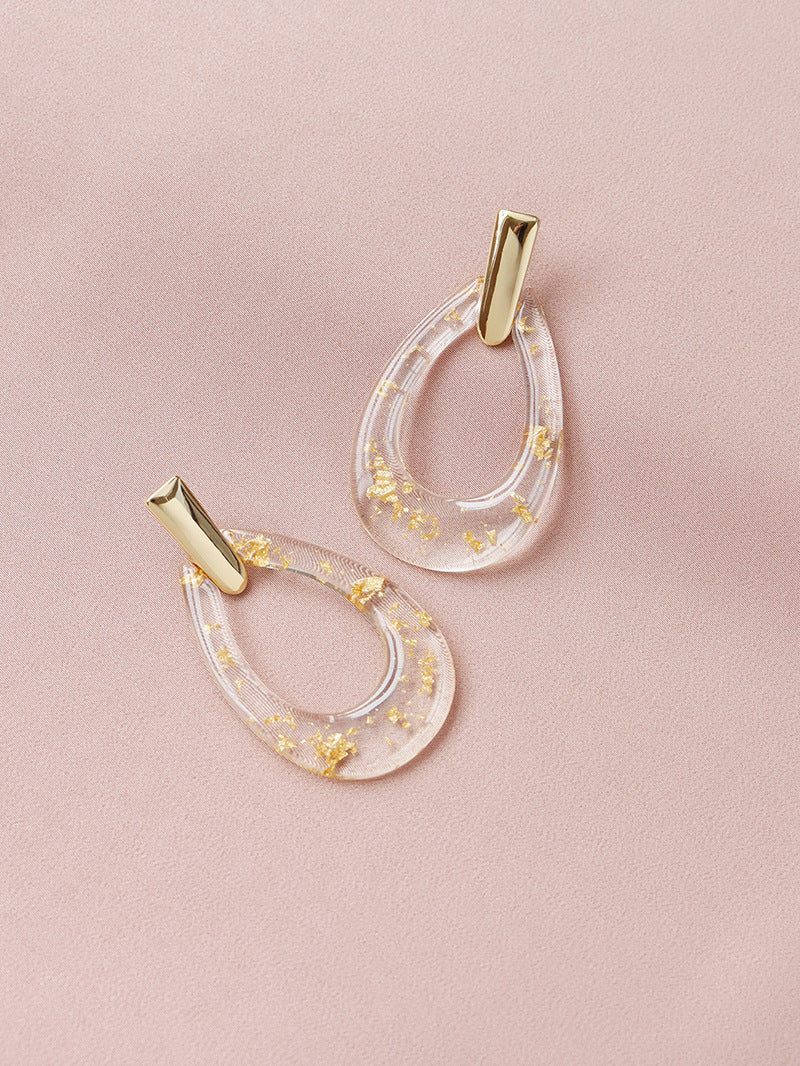 Contemporary Geometric Gold Foil Earrings from Vienna Verve