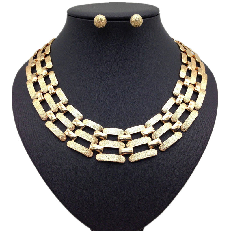 Punk Savanna Rhythms Nubuck Chain Necklace Set