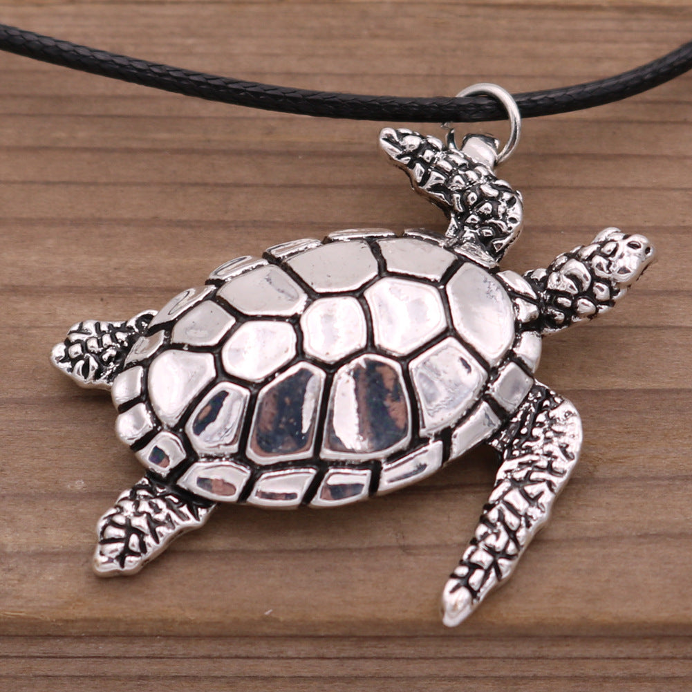 Turtle Pendant Metal Necklace for Stylish Men from Planderful's Norse Legacy Collection