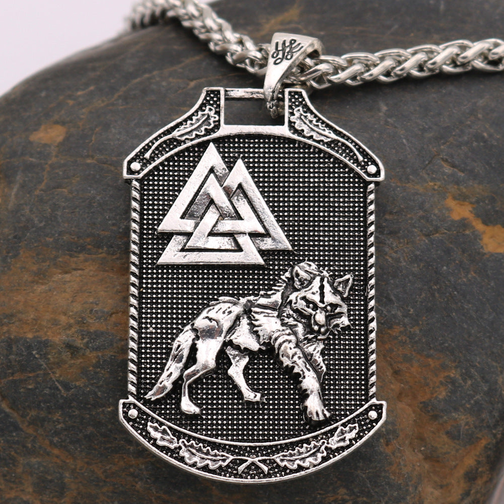 Mythical Viking Wolf Pendant Necklace - European & American Style