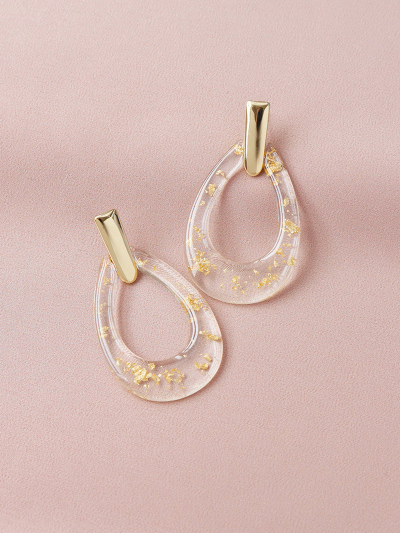 Contemporary Geometric Gold Foil Earrings from Vienna Verve