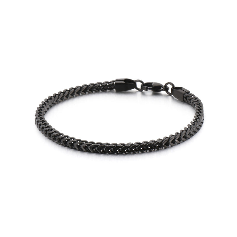 Timeless Titanium Steel Men's Bracelet - Versatile Retro Chain Accessory Inspired by Japan and South Korea Trends