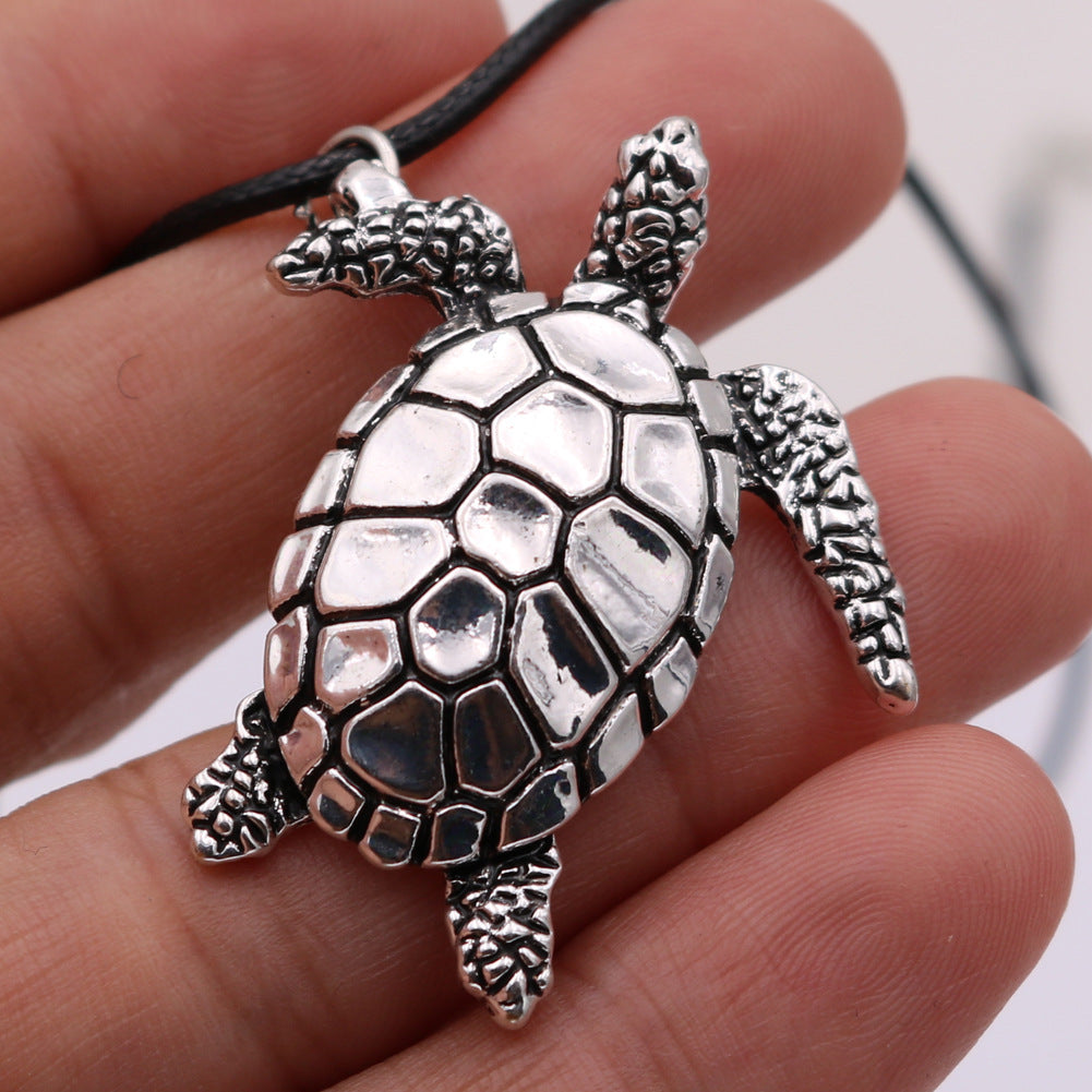 Turtle Pendant Metal Necklace for Stylish Men from Planderful's Norse Legacy Collection